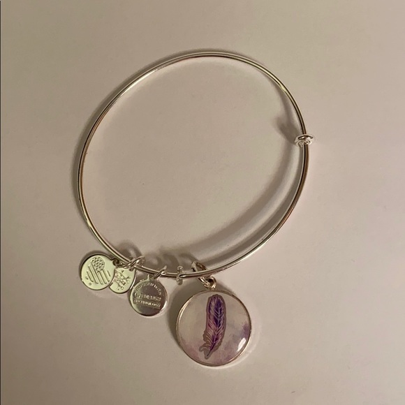 Alex and Ani Keep Your Heart Light feather bangle - Picture 2 of 3